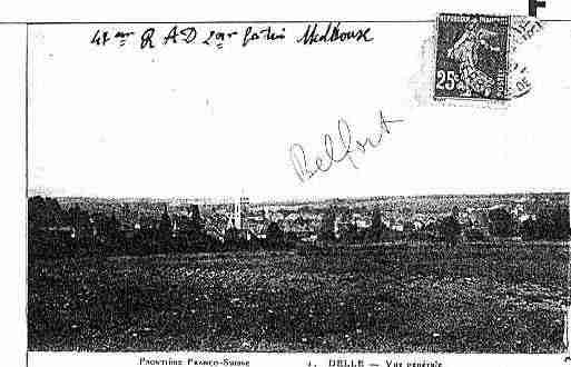 Ville de DELLE Carte postale ancienne